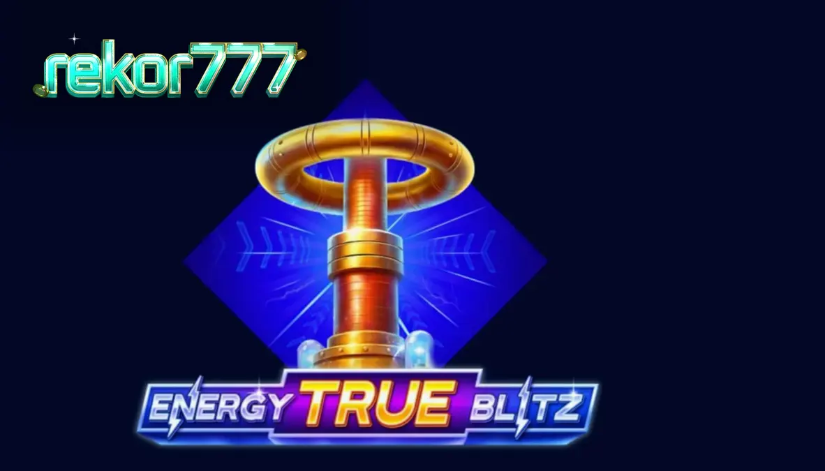 Tampilan visual slot Energy True Blitz dengan elemen neon dan petir